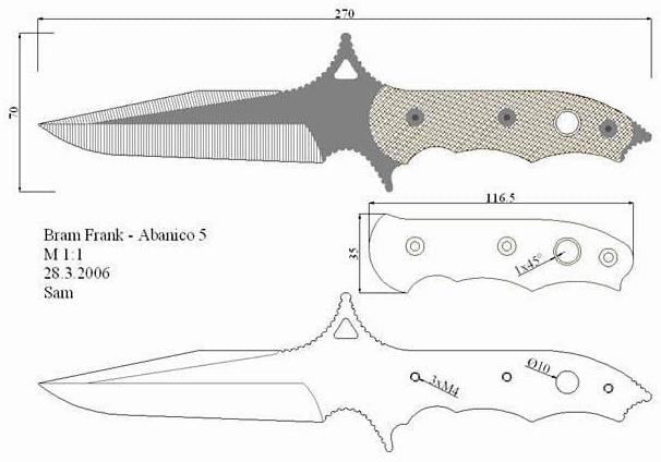 Чертежи ножей для изготовления. Часть 3