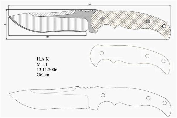 Чертежи ножей для изготовления. Часть 3