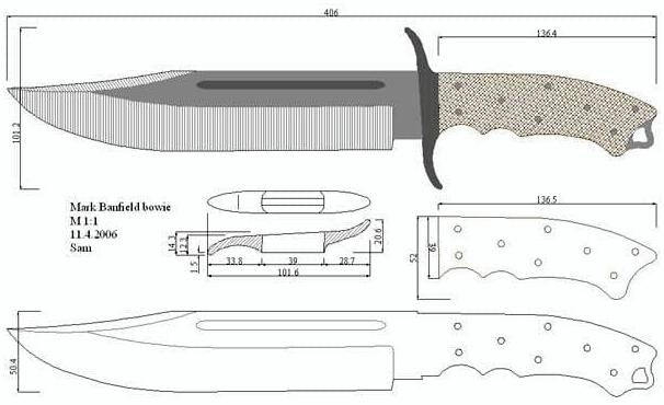 Чертежи ножей для изготовления. Часть 3