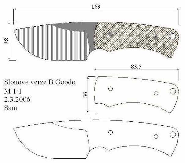 Чертежи ножей для изготовления. Часть 3