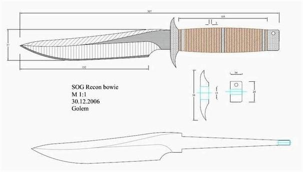 Чертежи ножей для изготовления. Часть 3