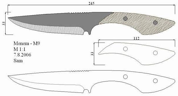 Чертежи ножей для изготовления. Часть 3
