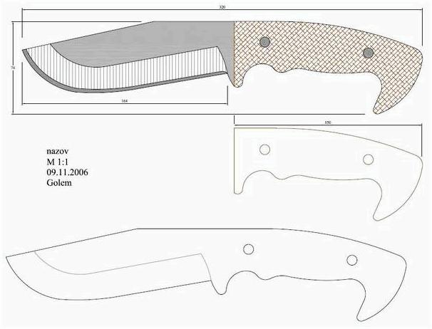 Чертежи ножей для изготовления. Часть 3