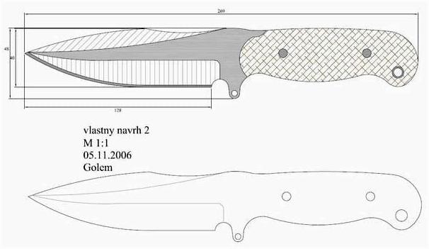 Чертежи ножей для изготовления. Часть 3