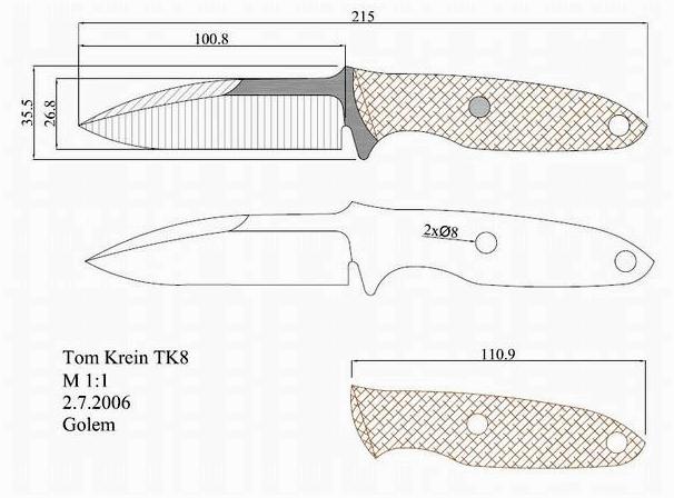 Чертежи ножей для изготовления. Часть 3