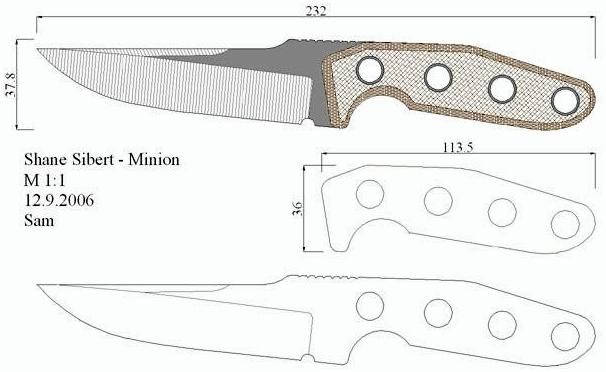 Чертежи ножей для изготовления. Часть 3