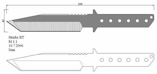 Чертежи ножей для изготовления. Часть 3