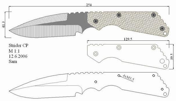 Чертежи ножей для изготовления. Часть 3