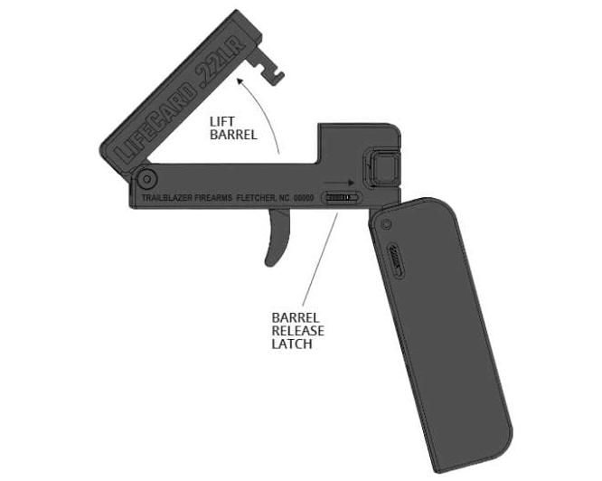 Складной однозарядный пистолет LifeCard размером с кредитку от Trailblazer Firearms