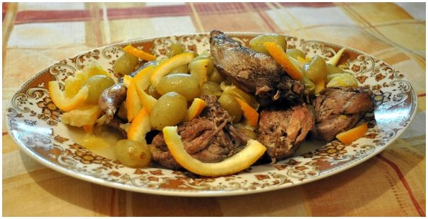 Куропатки в апельсинах