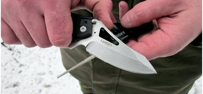 Складной нож Lansky Responder Quick Action Knife EDC, устройство, обзор, тест и впечатления от ножа.