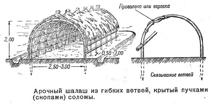 Заслоны, шалаш, землянки, навесы и конюшни, размеры, строительство в полевых условиях, устройство нар, лежанок и топчанов для сна и отдыха.