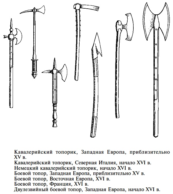 Европейские, восточные и боевые топоры Индии, бердыши, африканские топоры, томагавки.