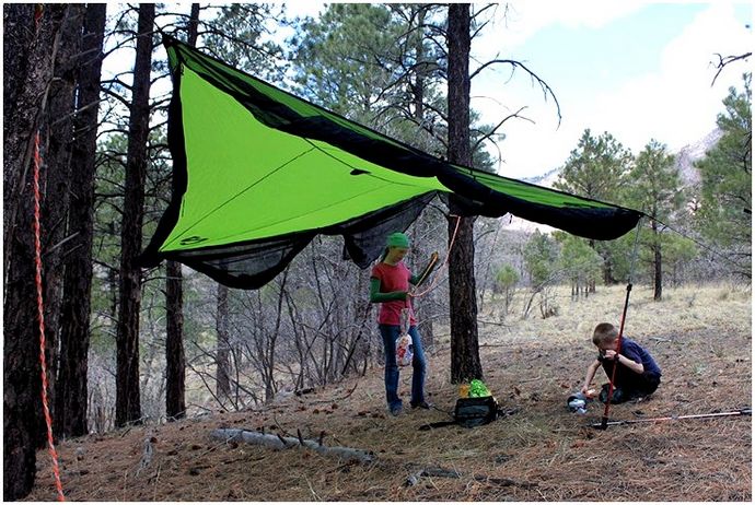 Tarp Camping: новый способ спать в лесу