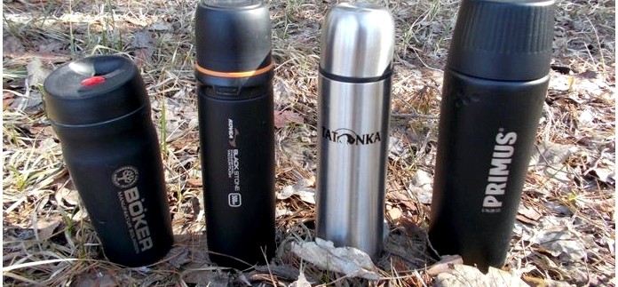 Впечатления от термосов Primus TrailBreak Vacuum Bottle, Kovea Black Stone Vacuum Flask KDW-BS500, Tatonka Hot Cold Stuff и термокружки Boker Travel Thermos Mug, обзор.