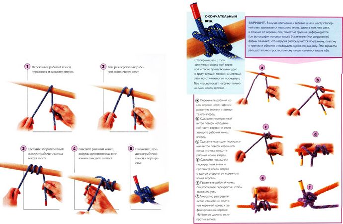 Легкозавязывающиеся узлы, простой узел, двойной простой, мертвый, коровий, стопорный, восьмерка, кровавый, докерский, назначение и способ вязки.