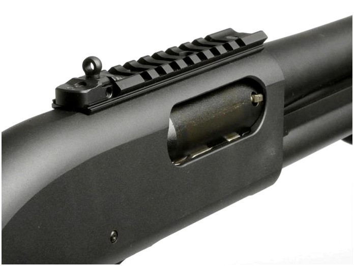 XS Sights Standard Dot Front, Ghost Ring Shotrail System на помповом ружье Remington 870 Express Tactical 12/76