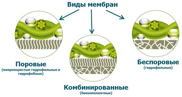 Особенности и преимущества мембранной ткани, виды мембран, структура тканей, особенности ухода за одеждой из мембранной ткани.